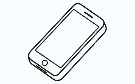 Smartphone icon on white background. Vector illustration. Eps 10.のイラスト素材
