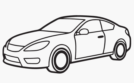 car design over white  background vector illustration,  simple and clean designのイラスト素材