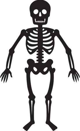 Skeleton. Halloween.Vector illustration ready for vinyl cutting.Isolated on white background.のイラスト素材