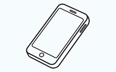 Smartphone icon. Vector illustration. Isolated on white background.のイラスト素材