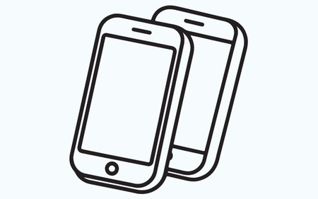 Smartphone icon, vector illustration. Flat design style, black and white.のイラスト素材