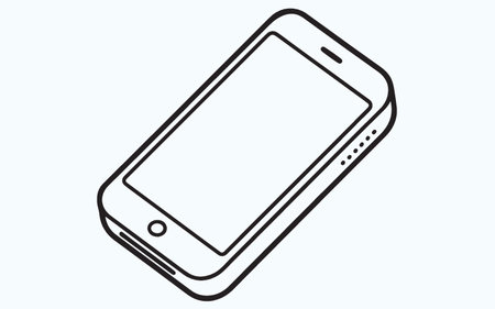 Smartphone icon. Vector illustration. Mobile phone icon. Flat design.のイラスト素材