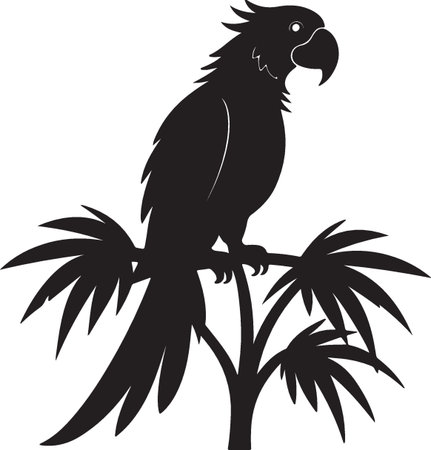 Parrot.Vector illustration ready for vinyl cutting.\"\""のイラスト素材