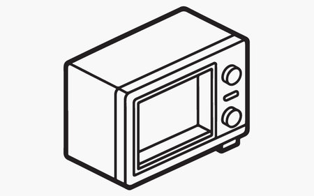 Microwave oven icon. Isometric vector illustration of microwave oven.のイラスト素材