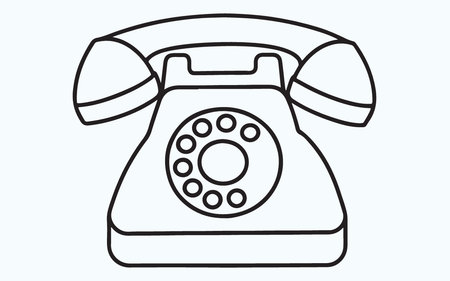Retro telephone icon isolated on blue background. Vector illustration. EPS 10のイラスト素材