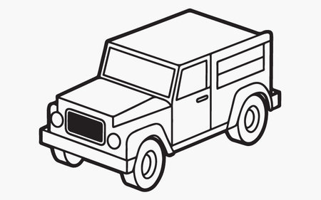 Off-road car icon. Vector illustration isolated on white background.のイラスト素材