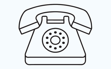 Retro telephone icon. Vector illustration. Flat design style EPS 10のイラスト素材