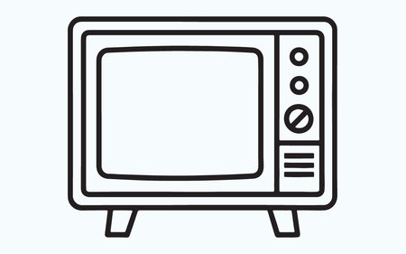 Microwave oven line icon. Vector illustration. Kitchen appliances.のイラスト素材