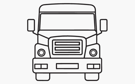 Truck icon, vector illustration. Flat design style eps 10のイラスト素材