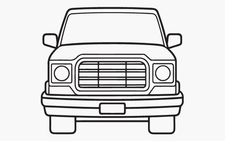 car design over white  background vector illustration   in black and whiteのイラスト素材