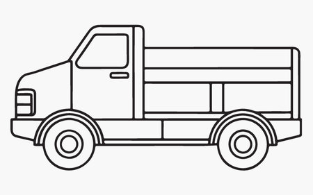 truck icon design, vector illustration eps10 graphic flat styleのイラスト素材