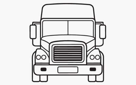 Truck icon, vector illustration. Flat design style eps 10のイラスト素材