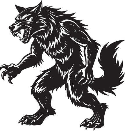 Wolf.Vector illustration ready for vinyl cutting. Isolated on white background.のイラスト素材