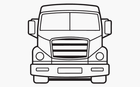 Vector illustration of a truck isolated on a white background. EPS 10のイラスト素材