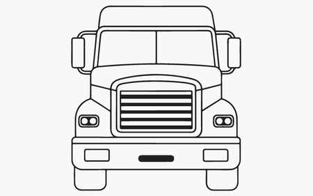 Illustration of a truck on a white background. Vector illustration.のイラスト素材