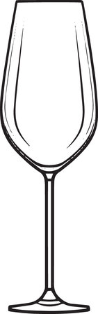 Wine Glasses.Vector Illustration ready for vinyl cutting.のイラスト素材