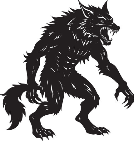 Wolf.Vector illustration ready for vinyl cutting. Isolated on white background.のイラスト素材