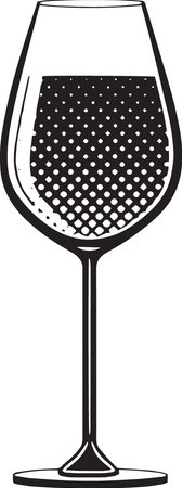 Wine Glass. Alcoholic Drink. Vector illustration ready for vinyl cutting.のイラスト素材