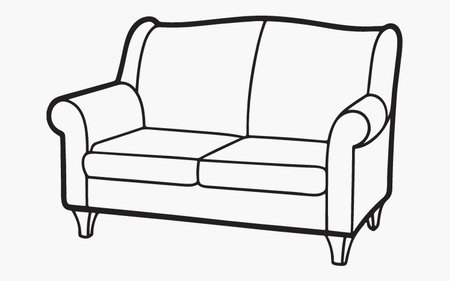 Sofa. Furniture for the living room. Vector illustrationのイラスト素材