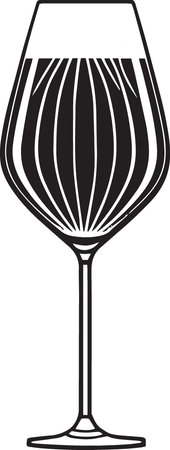 Wineglass. Alcoholic Drink. Vector Illustration ready for vinyl cutting.のイラスト素材