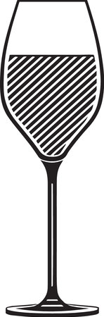 Wine Glasses. Alcoholic Drinks. Vector Illustrationのイラスト素材