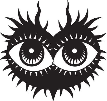 Owl Eyes.Vector illustration.Isolated on white background.のイラスト素材