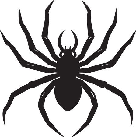 Spider.Vector illustration ready for vinyl cutting.EPS 10.のイラスト素材