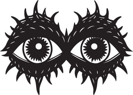 Evil Eyes. Halloween.Vector illustration ready for vinyl cutting.\""のイラスト素材