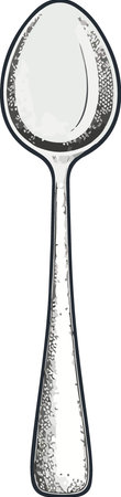 Illustration of a spoon on a white background. Vector image.のイラスト素材