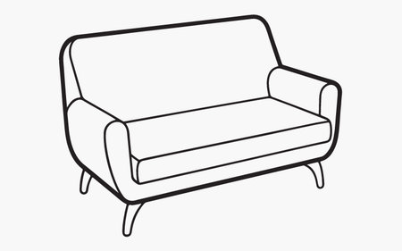 Sofa icon. Furniture for living room. Vector illustrationのイラスト素材