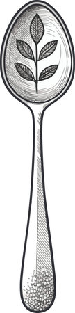 Spoon.Vector illustration ready for vinyl cutting. Vinyl-ready.のイラスト素材