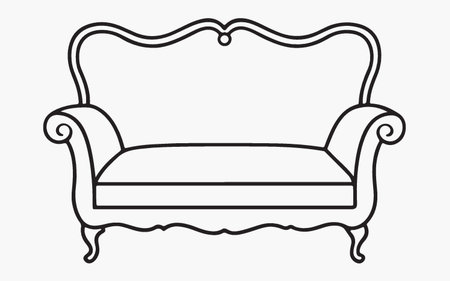 Sofa icon. Furniture and interior design. Vector illustrationのイラスト素材