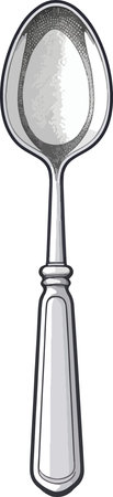 Spoon.Illustration of a spoon with a white background.のイラスト素材