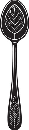 Spoon.Vector illustration ready for vinyl cutting. Vinyl-ready.のイラスト素材