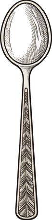 Vector illustration of a spoon on a white background. Eps 10.のイラスト素材