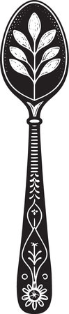 Vintage Spoon.Vector illustration ready for vinyl cutting.\""のイラスト素材