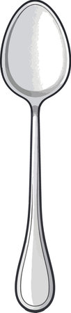Spoon on a white background. Vector illustration of a spoon.のイラスト素材