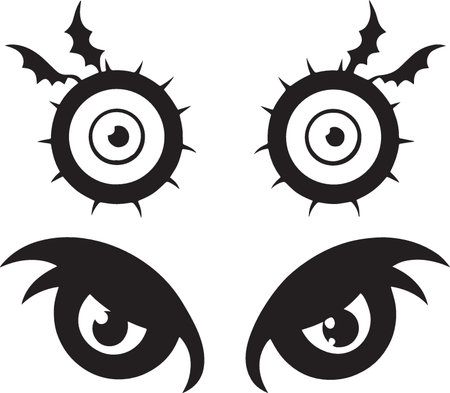 halloween eyes isolated on a white background. vector illustration eps10のイラスト素材