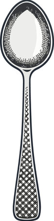 Illustration of a spoon isolated on white background done in retro style.のイラスト素材