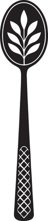 Spoon icon isolated on white background. Kitchen utensil. Cutlery symbol.のイラスト素材