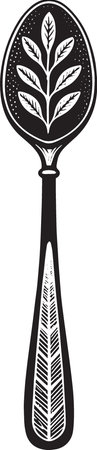 Spoon.Vector illustration ready for vinyl cutting.EPS 10のイラスト素材