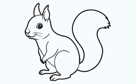 Vector image of a squirrel on a white background. Illustration of an animal.のイラスト素材