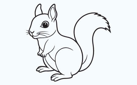 Squirrel. Vector illustration. Isolated on a white background.のイラスト素材