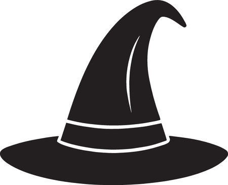 Witch hat icon isolated on white background. Vector Illustration.のイラスト素材