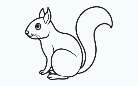 Cute squirrel. Vector illustration of a squirrel. Hand drawn squirrel.のイラスト素材