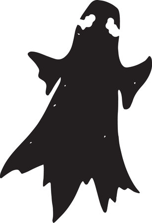 Halloween ghost.Vector illustration ready for vinyl cutting.\""のイラスト素材