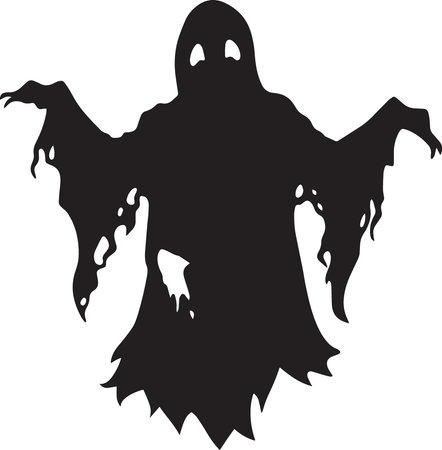 Halloween ghost.Vector illustration ready for vinyl cutting.\""のイラスト素材