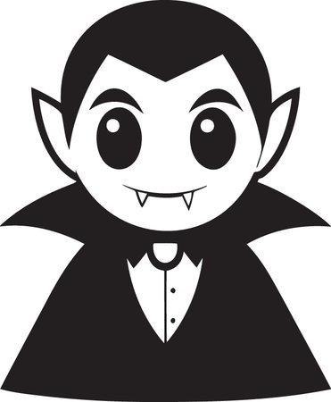 Cute dracula isolated on white background. Vector illustration.のイラスト素材