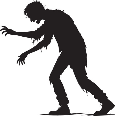 Zombie. Halloween.Vector illustration ready for vinyl cutting.\""のイラスト素材