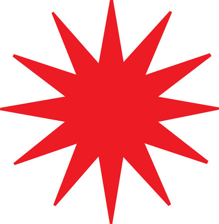 Red star icon isolated on white background. Vector illustration. Eps 10.のイラスト素材